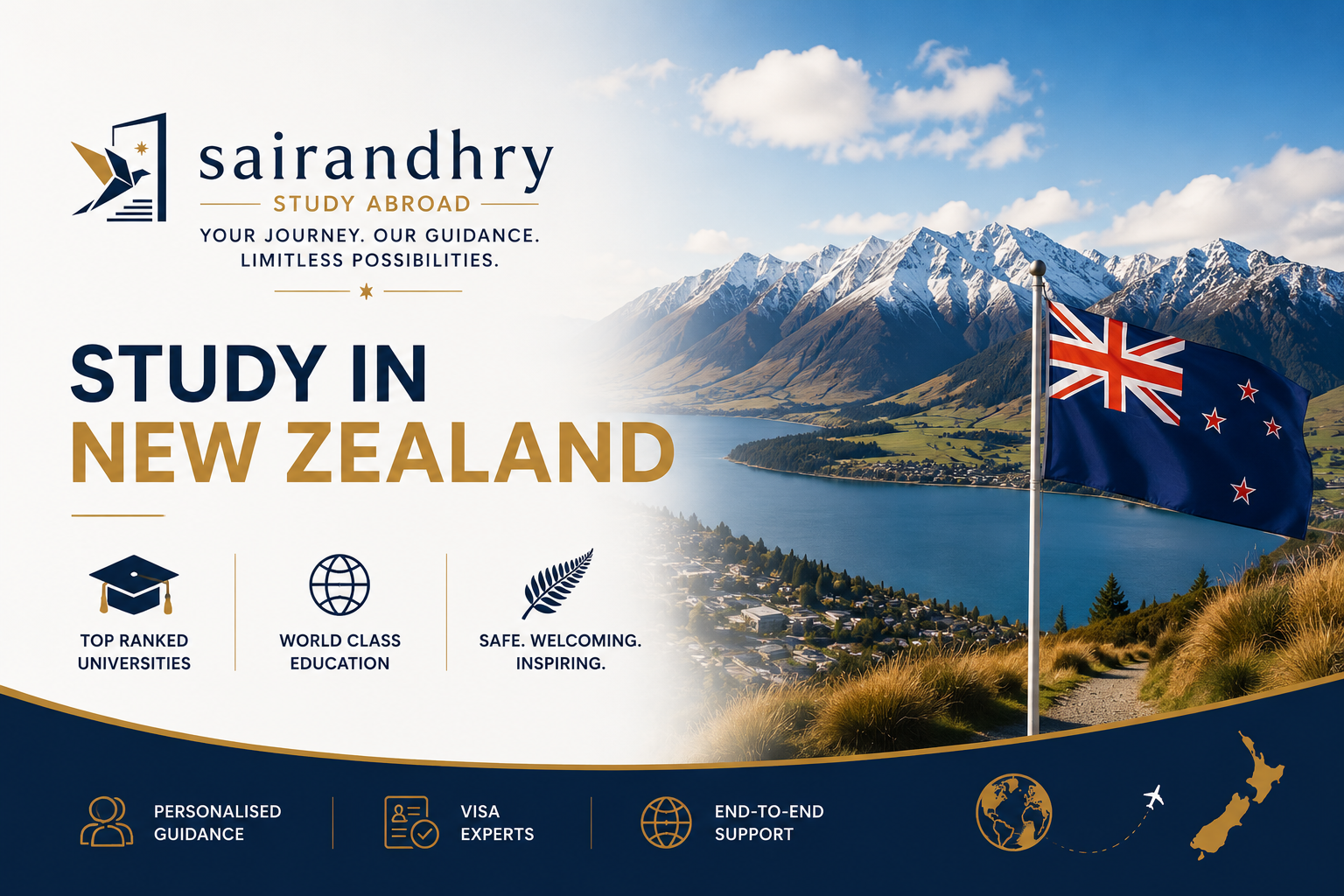 featured image of study in New Zealand by sairandhry study abroad
