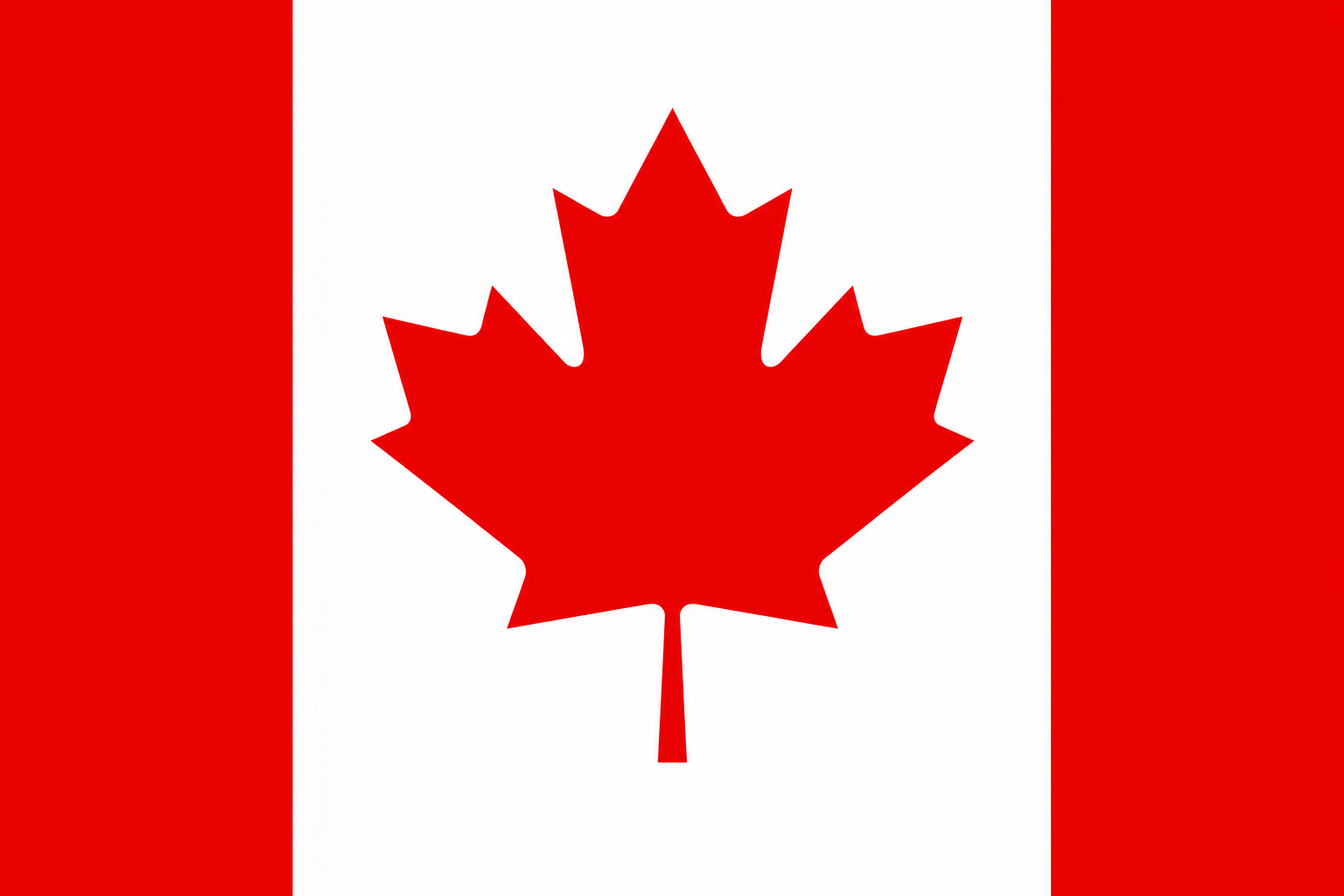 Canadian flag with maple leaf